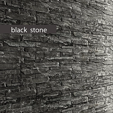 Loft Black Slate Wall - Perfect for Tiling 3D model image 1 