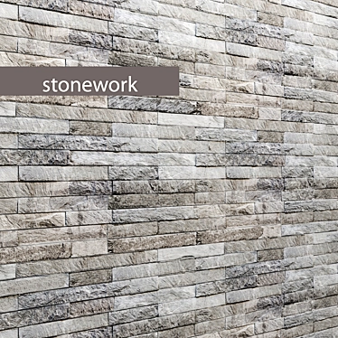 Natural Stone Wall Tiles 3D model image 1 