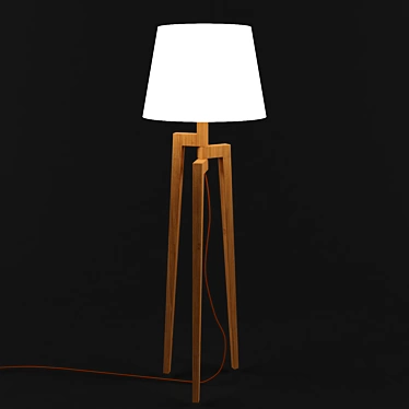 Sleek contemporary floor lamp 3D model image 1 