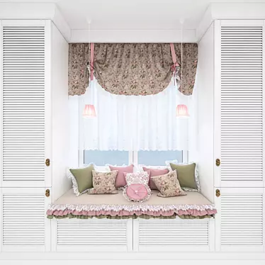 Country-Style Children's Window Decoration 3D model image 1 