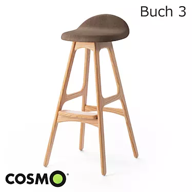 Sleek Barstool Collection (3 Colors) 3D model image 1 