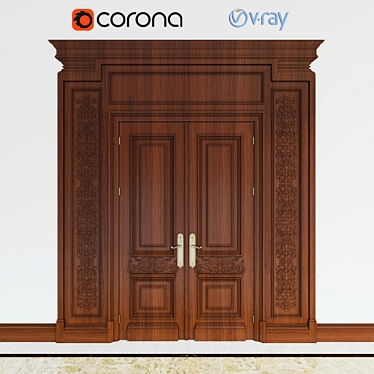 Elegant Classic Door 3D model image 1 