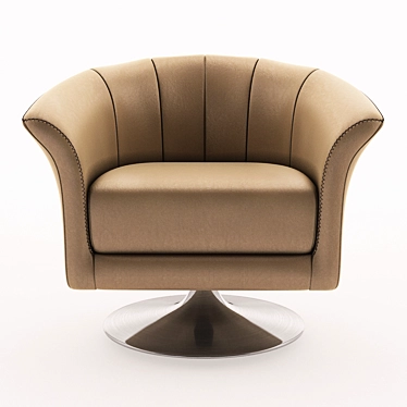 Contemporary Oyster POL Armchair: 3D Max File 3D model image 1 