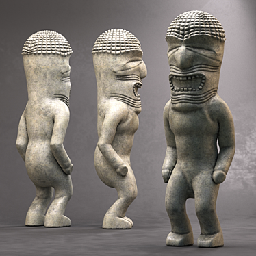 Historic Hawaiian Tiki Sculptures 3D model image 1 