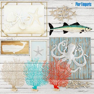 Nautical Charm: Marine Decor Set 3D model image 1 