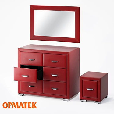 OrmaSoft 2 Furniture Set: Chests, Mirror & Nightstand 3D model image 1 