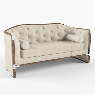 Title: Cat's Meow Birch Wood Sofa 3D model image 1 