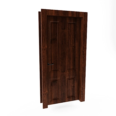 Elegant Wooden Doors 3D model image 1 