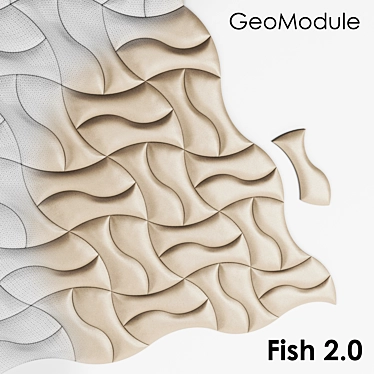 Modular Fish 2.0 Wall Panels 3D model image 1 