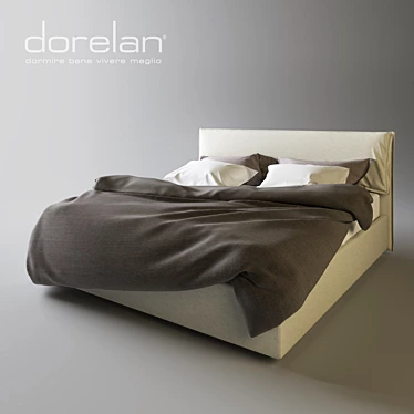 Dorelan Hollis Bed - Elegant and Stylish 3D model image 1 