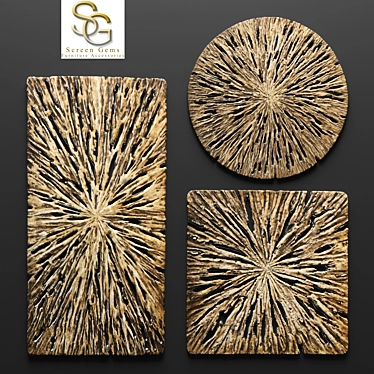 Rustic Decay Wood Wall Art 3D model image 1 