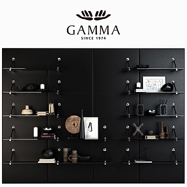 Gamma Boulevard Shelves: Stylish Storage Solution 3D model image 1 