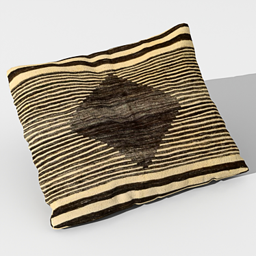 Tribal Kuba Fabric Sofa Pillow 3D model image 1 