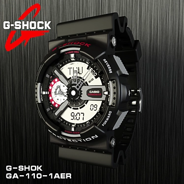 Title: CASIO G-SHOCK GA-110-1AER: Sleek Design, Powerful Performance 3D model image 1 