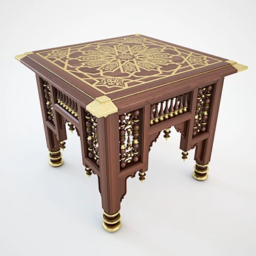 Ancient Egyptian Islamic Table 3D model image 1 