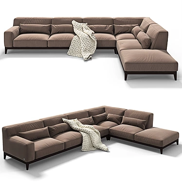 Busnelli Swing 3: Luxury Sofa Set 3D model image 1 