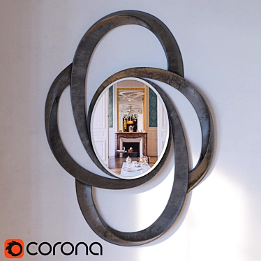 Refined Reflection: Contemporary Wall Mirror 3D model image 1 