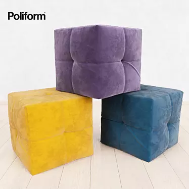 Modern Chic Pouf Ottoman 3D model image 1 