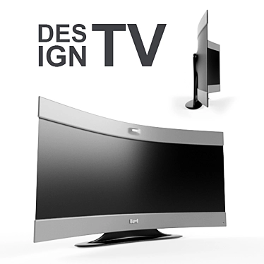 Curved Designer TV 3D model image 1 