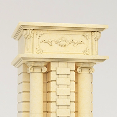 Elegant Column F001: Inspired by Tehran Baharestan 3D model image 1 