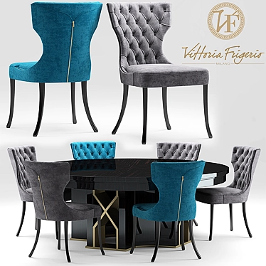 Elegant Capitonne Chair 3D model image 1 