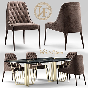 Vittoria Frigerio Poggi High Capitonne Chair 3D model image 1 