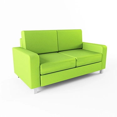 Eco-Friendly Emerald Sofa 3D model image 1 