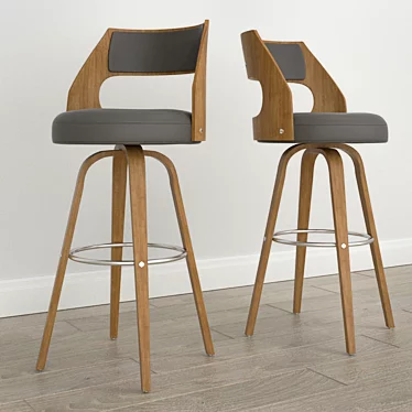 Cecina Bar Stool: Sleek and Stylish 3D model image 1 