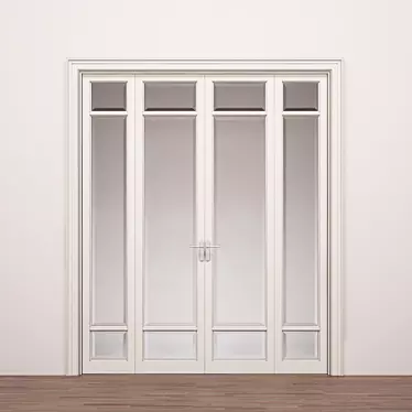 Elegant Glass Doors 3D model image 1 