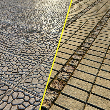 Textured Tile Pavement 3D model image 1 