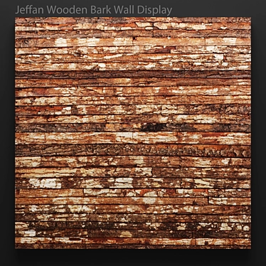 Rustic Wooden Bark Wall Panel 3D model image 1 