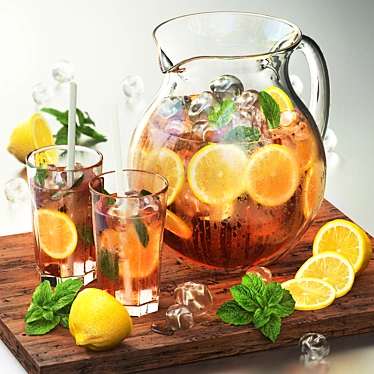 Refreshing Lemon Iced Tea 3D model image 1 