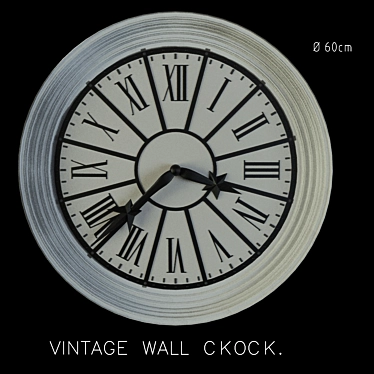 Classic Vintage Wall Clock 3D model image 1 