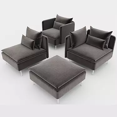 Elegant Comfort: Ikea ArmChair Sofa 3D model image 1 