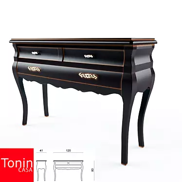 Elegant Venere Console by Tonin 3D model image 1 