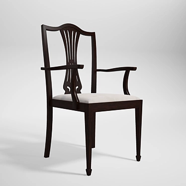 Vintage London Chair 3D model image 1 