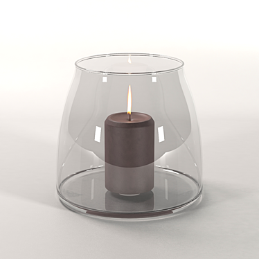 Elegant Metal Candle Holder 3D model image 1 