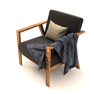 Modern Comfort: IKEA Ekenaset Chair 3D model image 1 