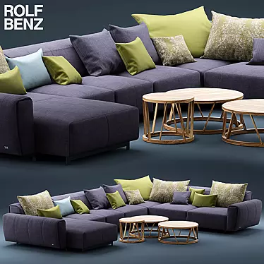 Title: Elegant ROLF BENZ Sofa 3D model image 1 
