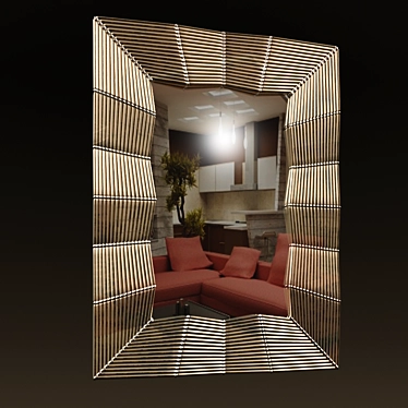 Sleek Mirrored Frame 3D model image 1 