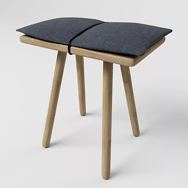 Minimalist Oak Stool: Georg 3D model image 1 