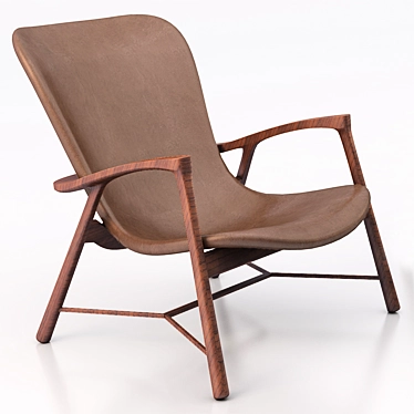 Elegant Contour Chair 3D model image 1 