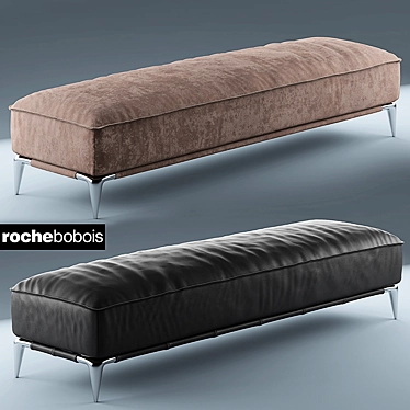 Sleek Rectangular Pouf: Roche Bobois 3D model image 1 