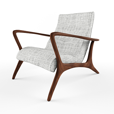 Sleek Modern Vladimir Kagan Armchair 3D model image 1 