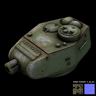 T-34/85 Tank Tower Kit 3D model image 1 