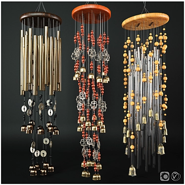 Melodic Wind Chimes: Serenity Unleashed 3D model image 1 