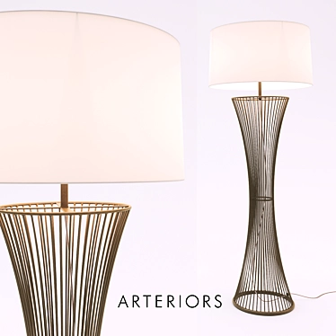 Arteriors Camille Floor Lamp: Elegant Lighting Solution 3D model image 1 