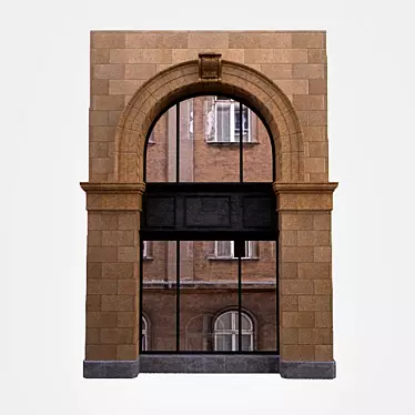 Graceful Arch Window | Timeless Elegance 3D model image 1 