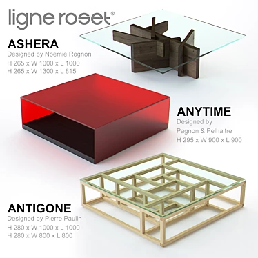 Modern Ligne Roset Low Tables 3D model image 1 