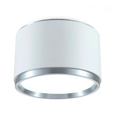 18W LED Ceiling Light, White, Metal, 110mm Diameter 3D model image 1 